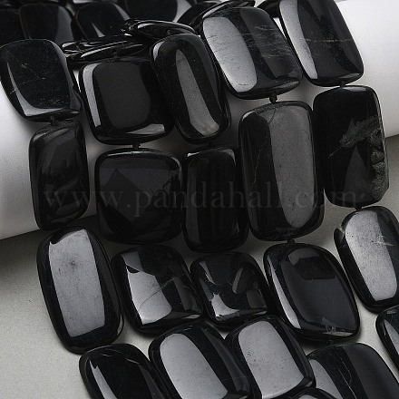 Натуральный черный камень бисер нитей&nbsp;G-L650-C01-01-1