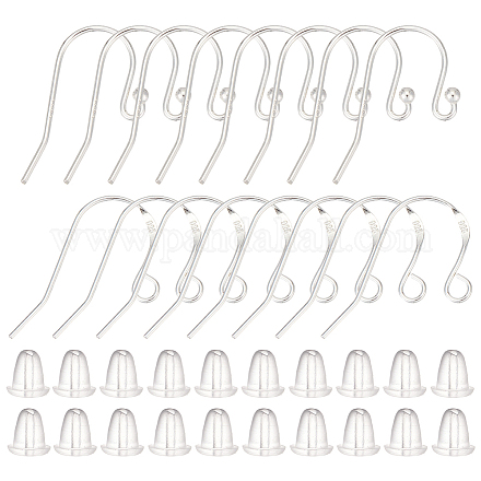 16 шт. 2 стиля 925 крючка для сережек из стерлингового серебра STER-ME0001-23-1