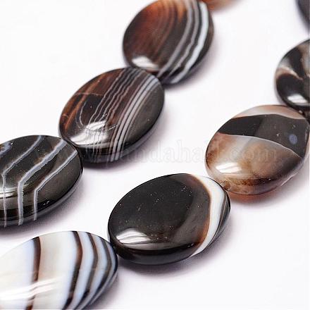 Natural Agate Beads Strands G-N0172-02-18x25mm-1