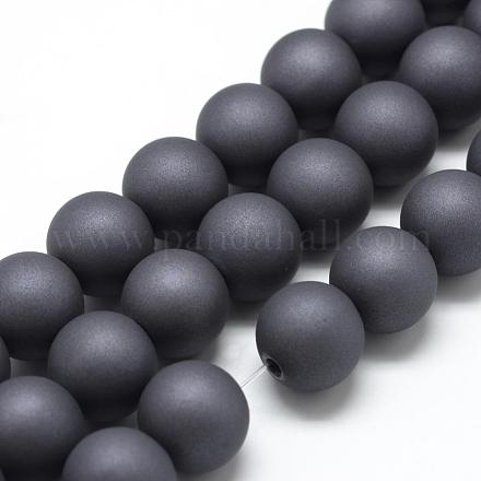 Chapelets de perles acryliques de style caoutchouté MACR-S835-18mm-03-1