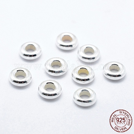 925 Sterling Silber Crimp Perlen STER-G027-26S-5mm-1