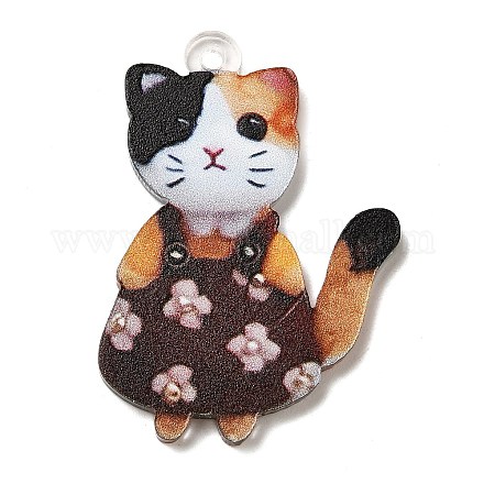 Прозрачные акриловые подвески с принтом&nbsp;OACR-E043-06A-1