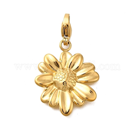 Подвесные украшения из нержавеющей стали 304 в виде подсолнуха STAS-R159-31G-1