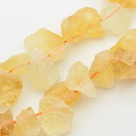 Natural Citrine Nuggets Bead Strands G-A139-A05-1