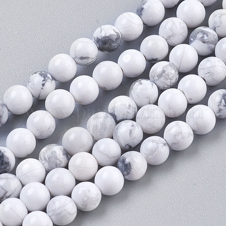 Chapelets de perles en howlite naturelle TURQ-G091-8mm-1
