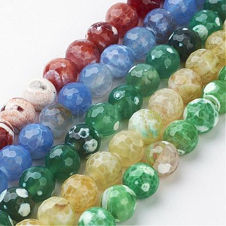 Natural Fire Crackle Agate Beads Strands G-D210-12mm-M1-1