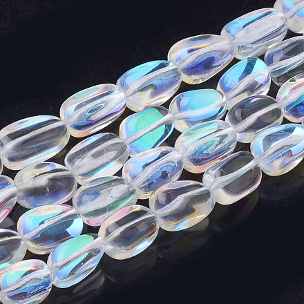 Chapelets de perles en pierre de lune synthétique G-S285-04A-1