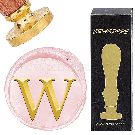 Латунная восковая печать с деревянной ручкой AJEW-WH0412-0318-1