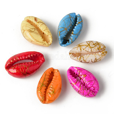 Natural Cowrie Shell Beads SSHEL-N0232-08-1