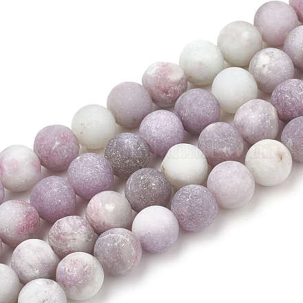 Fili di perle di giada lilla naturale G-T106-295-1