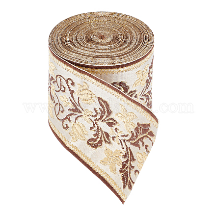 Embroidery Polyester Ribbons OCOR-WH0064-01B-1