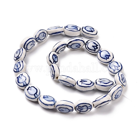 Handmade Porcelain Beads Strands PORC-M536-02-1