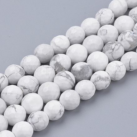 Natürliche Howlith Perlen Stränge G-Q462-124-8mm-1