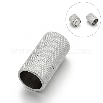 304 Stainless Steel Tube Magnetic Clasps STAS-E089-97P-1