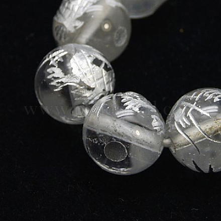 Natürlichem Quarz-Kristall-Perlen Stränge G-C077-18mm-1B-1
