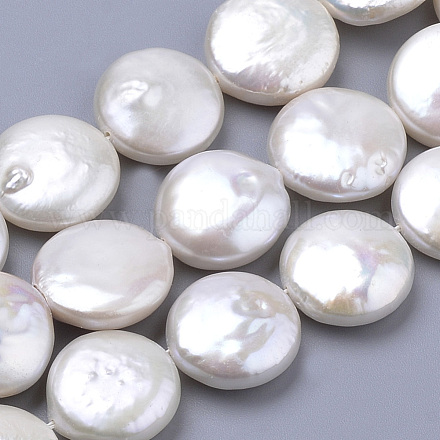 Fili di perle di keshi di perle barocche naturali PEAR-S012-26B-1