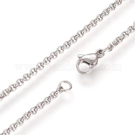 304 Stainless Steel Necklaces STAS-S066-19-1