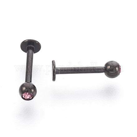 (Vente d'usine de fêtes de bijoux) 304 boucles d'oreilles en cartilage d'haltères en acier inoxydable EJEW-L207-O11-B-1