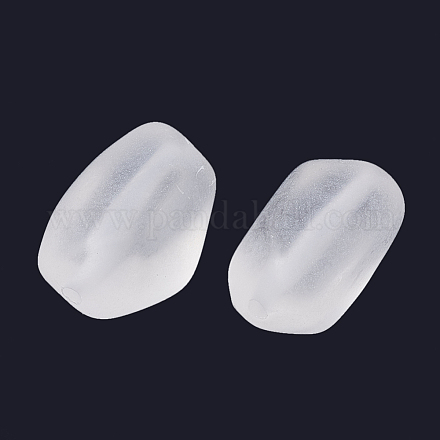 Transparent Frosted Acrylic  Beads X-FACR-N002-02-1