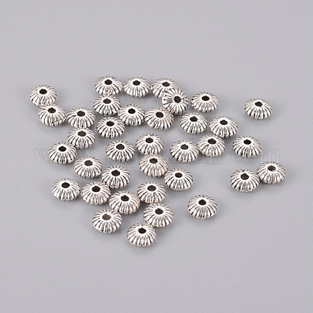 Perlas espaciadoras de plata tibetana AB957-NF-1