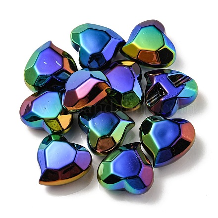 Placcatura uv perline acriliche iridescenti arcobaleno OACR-P010-03A-1
