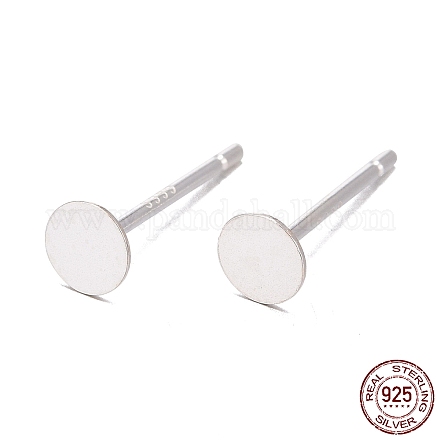 925 Sterling Silver Stud Earring Findings STER-S002-44-1