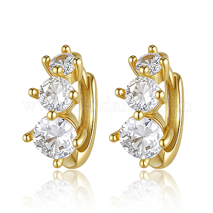 Элегантные серебряные серьги-кольца с цирконием FR8942-1-1