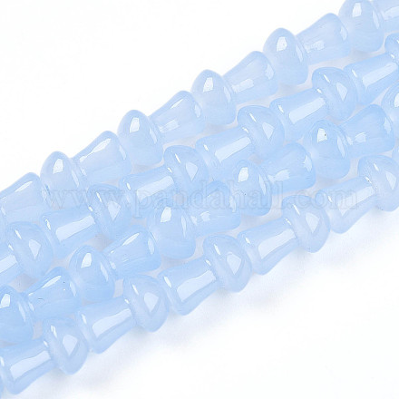 Выпечка окрашенные стеклянные бусины пряди DGLA-N007-01G-1