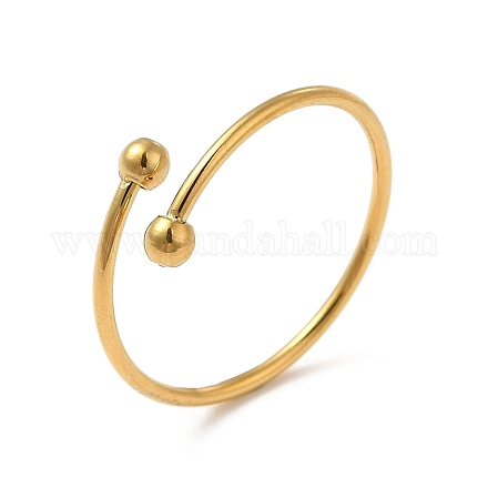 Ионное покрытие (ip) 304 открытое манжетное кольцо из нержавеющей стали для женщин RJEW-E066-12G-1