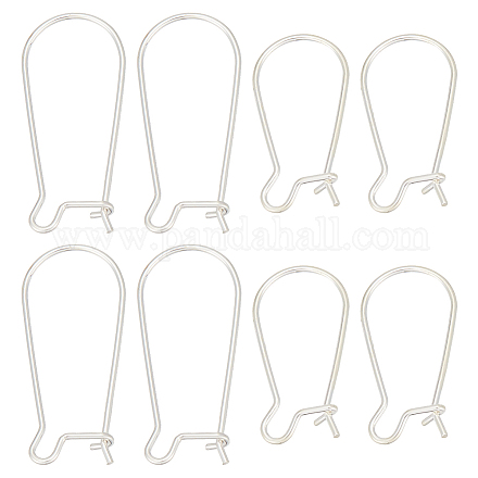 8 шт. 2 стиля 925 серьги-кольца из стерлингового серебра STER-ME0001-20-1