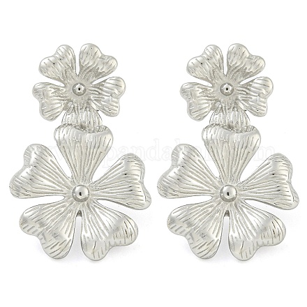 Некорневая нержавеющая сталь 304 серьги-гвоздики для женщин EJEW-S227-45P-1