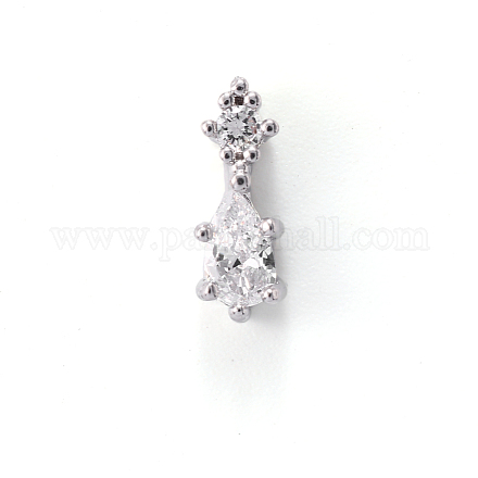 Set di gemme per unghie in zirconia cubica a forma di liuto cinese in ottone micro spianato MRMJ-T015-40P-04-1