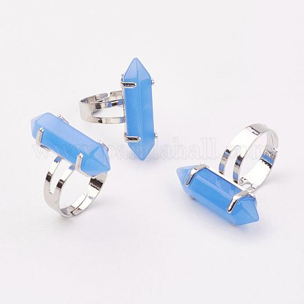 Bala anillos de cristal RJEW-P120-B14-1