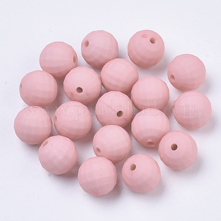Perles acryliques de style caoutchouté X-SACR-R245-10-1