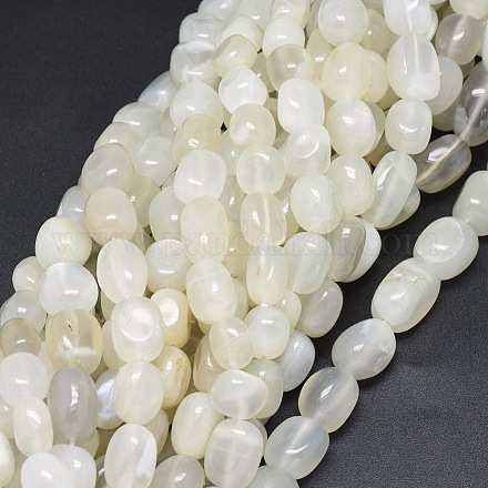 Chapelets de perles en pierre de lune naturelle G-O173-083A-1