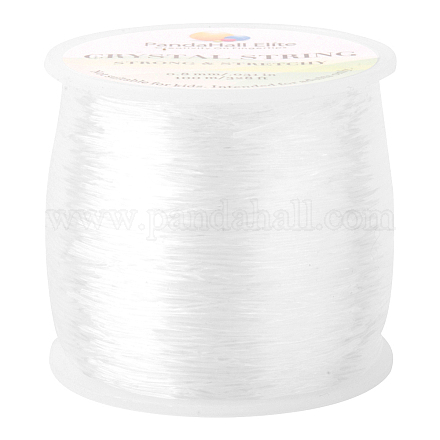 JEWELEADER Crystal Elastic Wire Stretch About 109 Yards Polyester String Cord 0.8mm Crafting DIY Thread for Bracelets Gemstone Jewelry Making Beading Craft Sewing Clear Color EW-PH0001-0.8mm-02-1