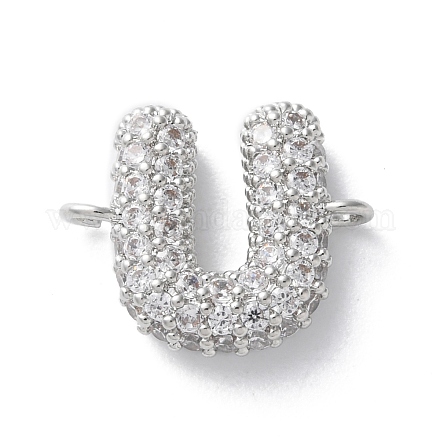 Латунные микро-паве кубические цирконии буквы соединения KK-I717-04U-P-1