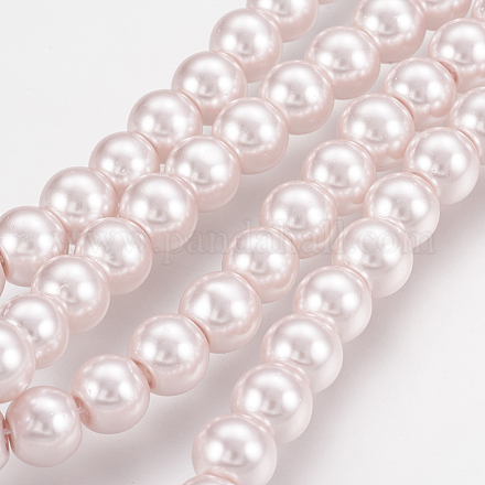 Chapelets de perles en verre nacré HY-8D-B43-1