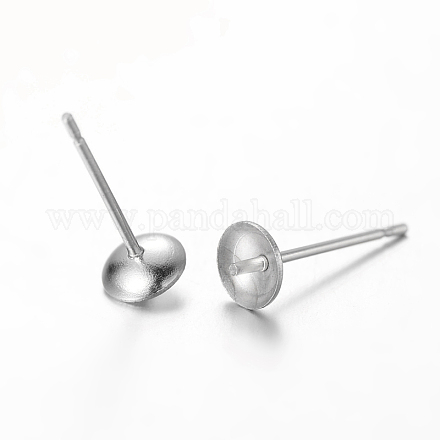 304 Stainless Steel Stud Earring Findings STAS-O084-03C-1
