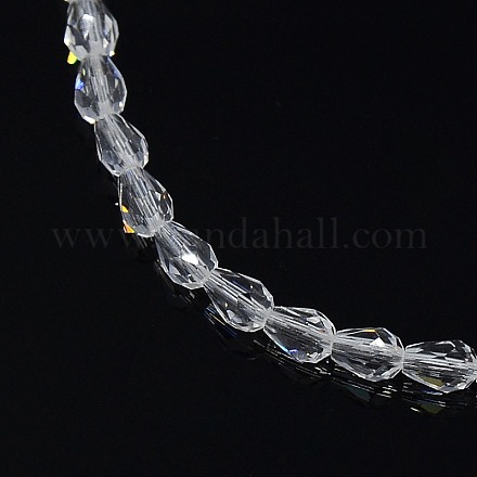 Brins de perles de verre en cristal de larme GLAA-F022-C01-1