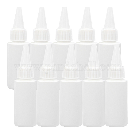 BENECREAT 24 Packs 1oz Plastic Squeeze Dispensing Bottles Tip Applicator Bottles with Leak-Proof White Caps for Glue DIY-BC0011-24A-1