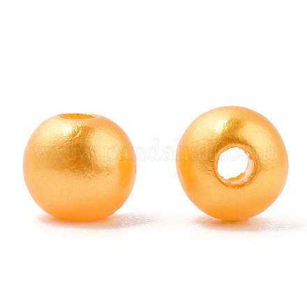 Spray Painted ABS Plastic Imitation Pearl Beads OACR-T015-05A-18-1