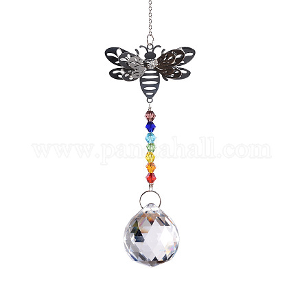 Стеклянные биконусные подвесные украшения WG65705-01-1
