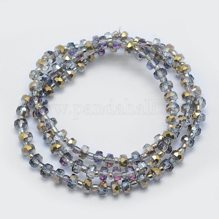 Chapelets de perles en verre électroplaqué EGLA-G026-HP02-1