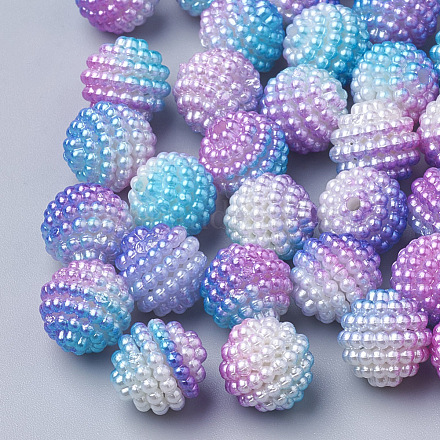 Perles acryliques de perles d'imitation OACR-T004-10mm-08-1