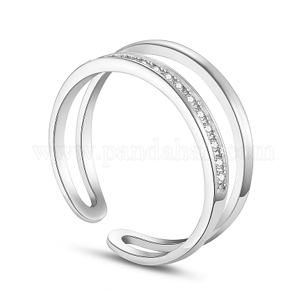Shegrace affascinante micro pavé aaa cubic zirconia placcato rodio 925 polsino in argento sterling JR92A-1