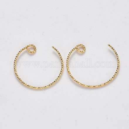 Brass Earring Hooks X-KK-T049-026G-NF-1