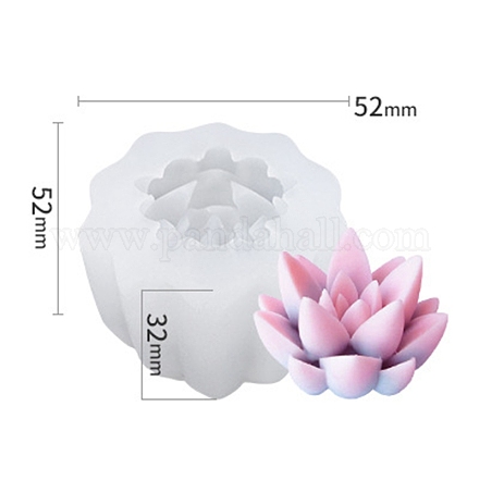 Succulent Plants Shape DIY Candle Silicone Molds CAND-PW0001-243A-1