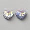 Resin Cabochons, Heart, Lilac, 16x18x9.5mm