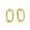 Brass Spring Gate Rings, Oval, Golden, 14x8x2.5mm